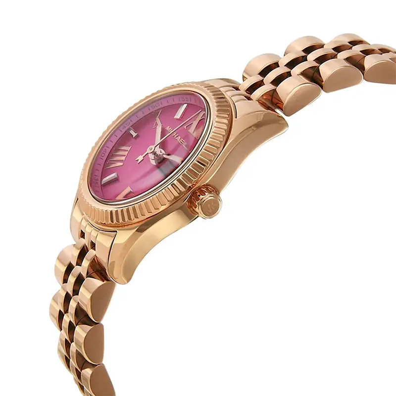 Michael Kors Lexington Pink Dial Fashion Ladies Watch- MK3285